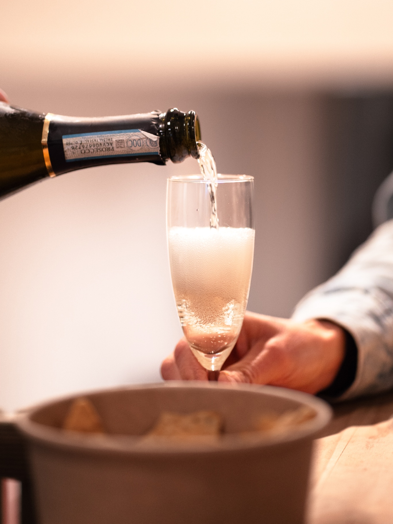 Service de champagne lors d'un événement